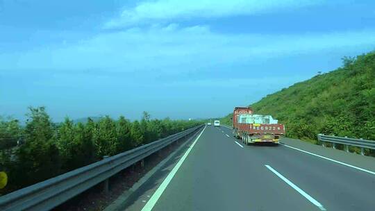 中国浙江高速公路驾驶第一视角