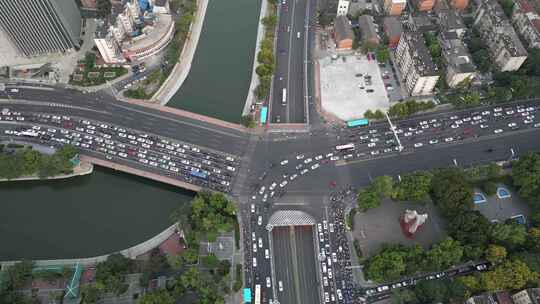 航拍安徽合肥城市风光合肥建设