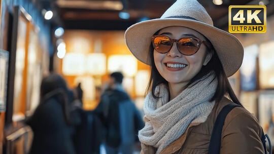 旅行者微笑快乐笑脸开心笑容自信特写1