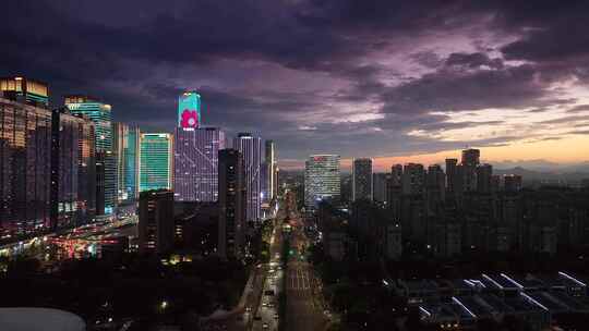 黄昏的杭州余杭未来科技城2视频素材模板下载