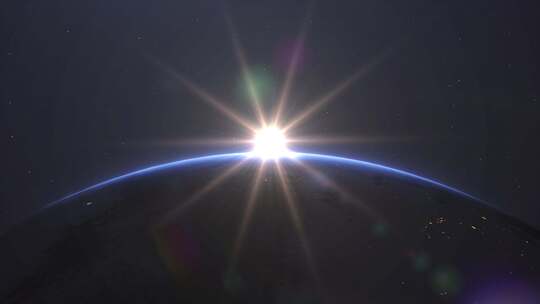 4K太空地球日出