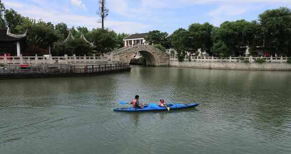 美丽河道 苏州斜塘老街建筑 好天气