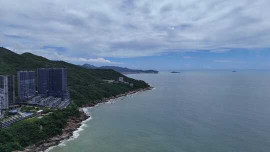 海边度假村广东汕头南澳岛航拍