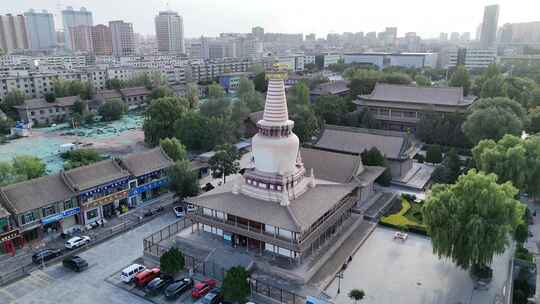 甘肃张掖大佛寺土塔航拍