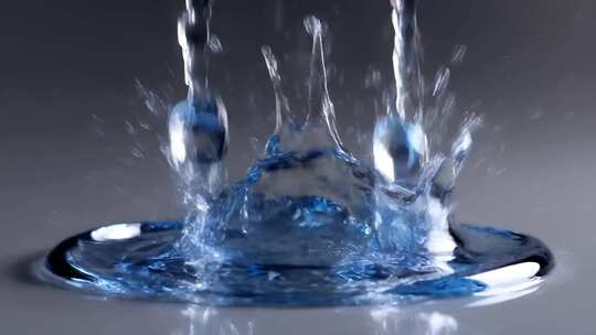 水滴飞溅微距素材