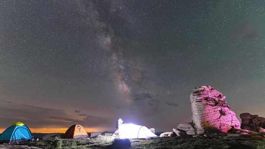 夏天赤城冰山梁银河星空