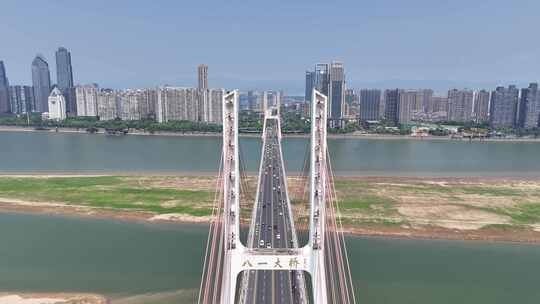 合集江西南昌赣江八一大桥航拍