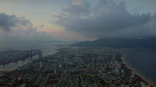 航拍越南岘港的景观视频素材模板下载