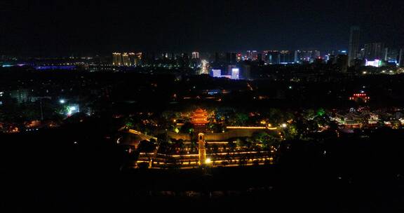 5K航拍岳阳楼景区岳阳楼夜景合集2