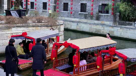 台儿庄古城船妹子摇橹篇荟萃