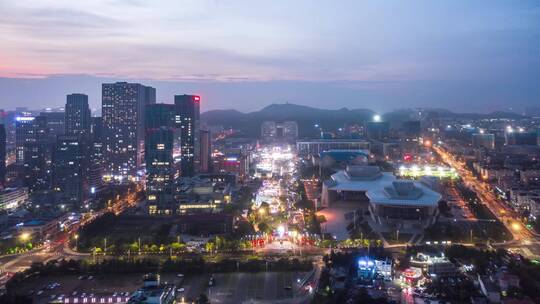 崂山区中轴线夜景延时