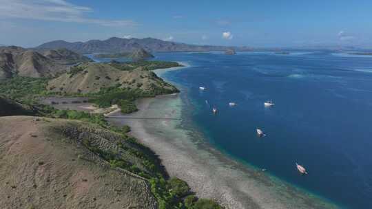 HDR印尼东努沙登加拉印度洋群岛风光航拍视频素材模板下载