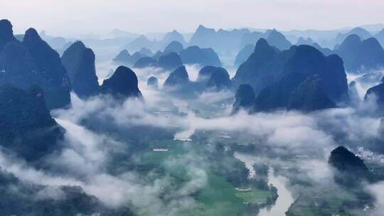 合集 遇龙河水墨田园风光