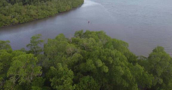 河流航拍大河自然风景