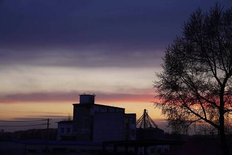 鹤岗夕阳落日延时