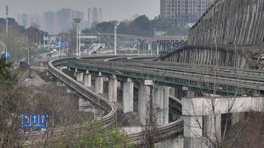 重庆石洞长江大桥航拍