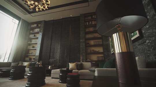 别墅装修 售楼部 高端会所空镜