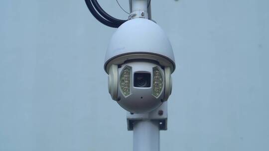 公共安全球形摄像头转动视频素材模板下载