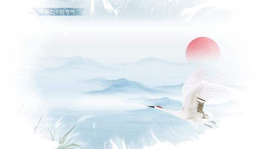 白露节气中式插画背景