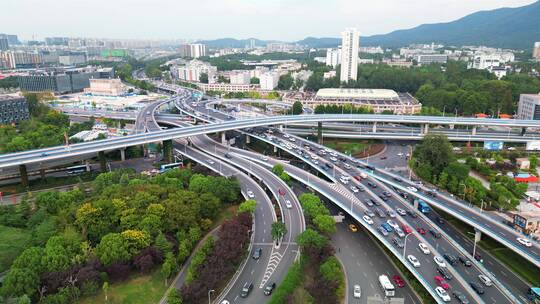 南京市新庄立交桥航拍风光