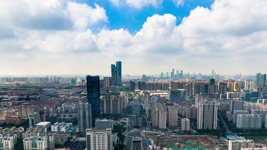 南京江东中路大景航拍延时