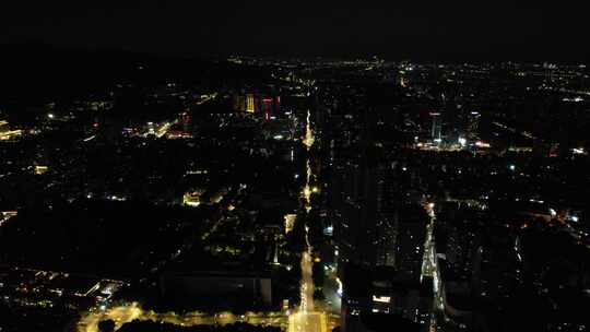 江苏南京城市宣传夜景灯光大景航拍