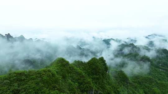 祖国山河最美风景云雾袅绕4k素材