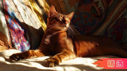 优雅阿比西尼亚猫的日常与迷人瞬间猫小猫