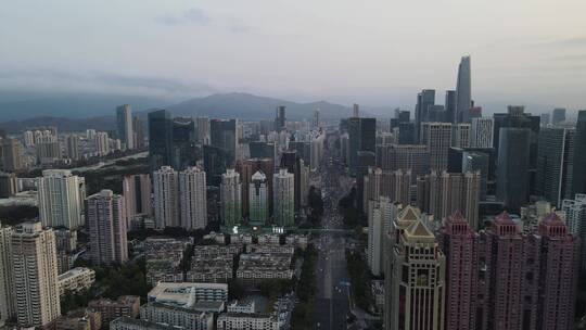 航拍深圳城市风光视频素材模板下载