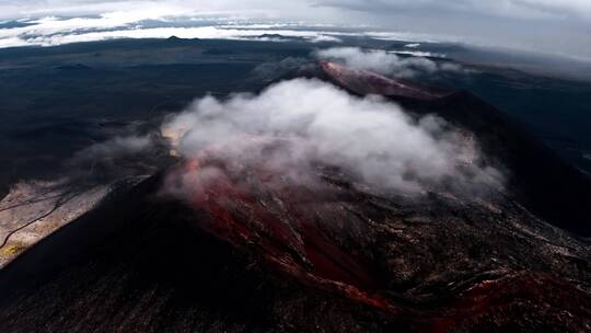 俄罗斯的托尔巴赫的火山视频素材模板下载