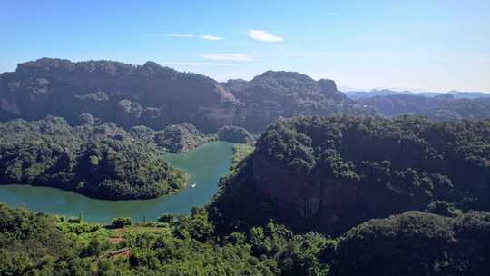 航拍韶关丹霞地貌 丹霞山阳元峰长老峰景区