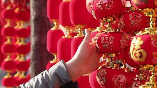 春节过年节日氛围年味视频素材