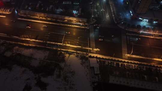 航拍雪景 冬至节气 冬天雪景  冬季