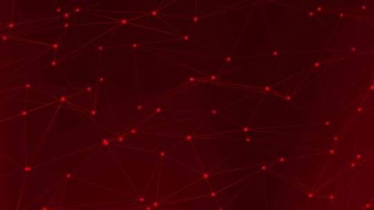 红色科技网络背景 动态连线片头 空间线条