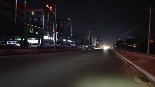 城市夜景大街小巷实拍