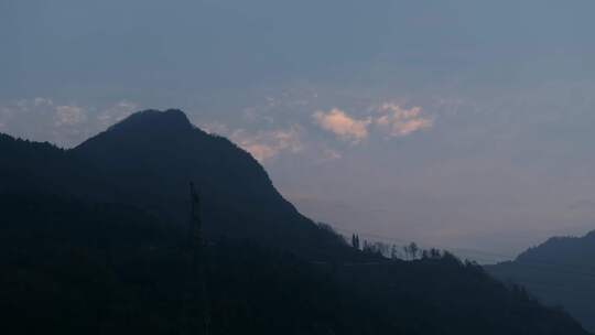 航拍山川云雾山脉风景