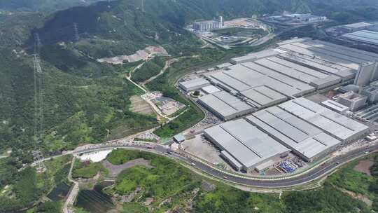 深圳深汕比亚迪汽车工业园小漠整车园航拍