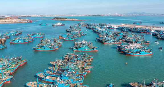 泉州石狮祥芝港开渔节渔船延时摄影