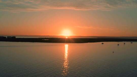 海边落日夕阳延时