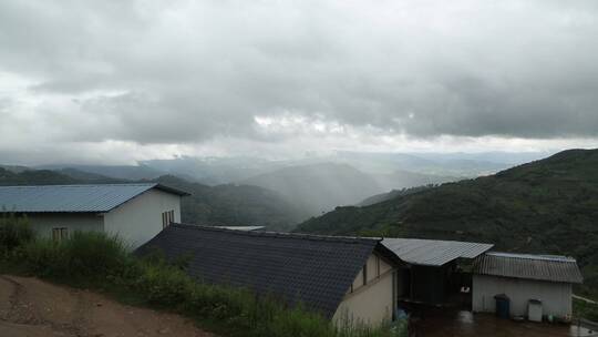 山区乡村乡镇依山傍水自然风景