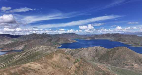 羊湖环湖航拍