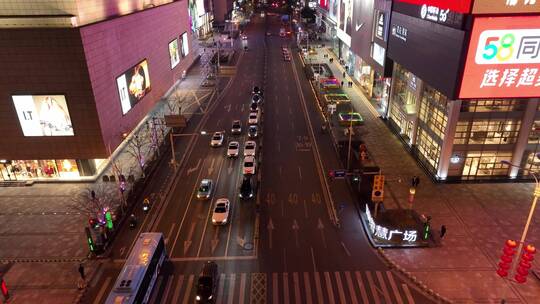 无锡市中心夜景航拍