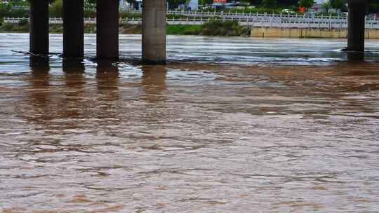 河流洪水洪涝水患视频素材模板下载