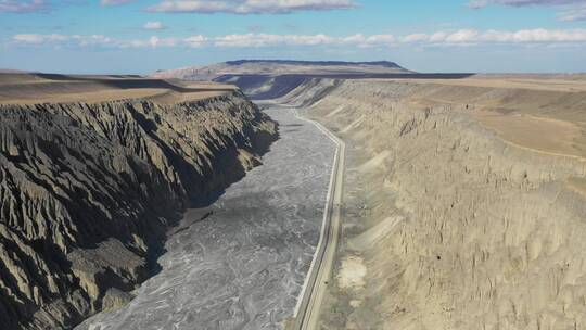 新疆独山子大峡谷航拍视频素材模板下载