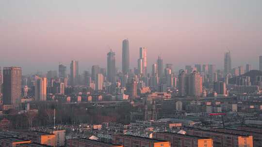 济南 洪家楼教堂 夜景 延时 地标 cbd