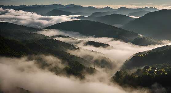 唯美风光日出日落云海风景唯美开场航拍中国