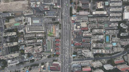 上海黄浦区俯瞰大地4K航拍原素材