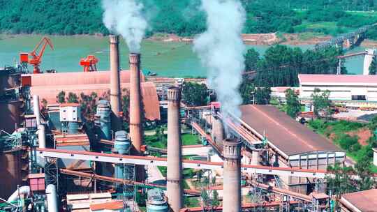 【4K】工厂排放 大气污染