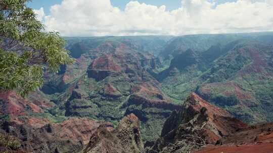 考艾岛，山脉，峡谷，风景