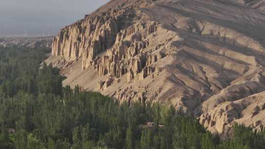 戈壁荒山 水土流失 新疆 干旱 千沟万壑航拍